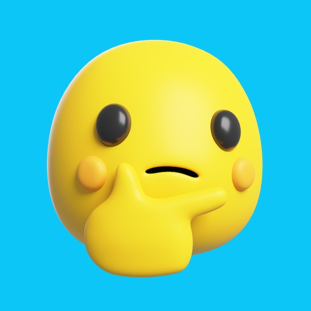 3d rendering of emoji icon