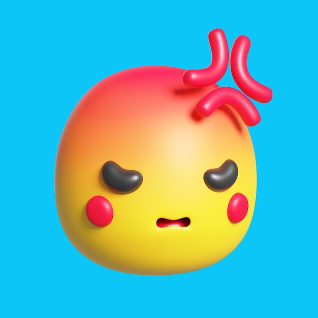 Rendering 3d dell'icona emoji