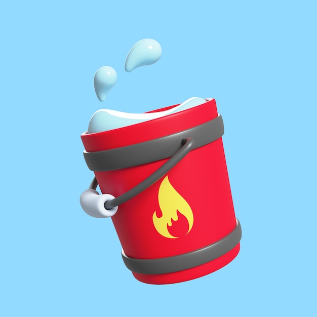Free PSD 3d rendering of firefighter icon