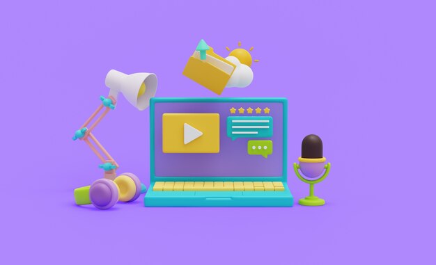 그래픽 디자인의 3d 렌더링