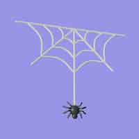 Free PSD 3d rendering of halloween spider web icon