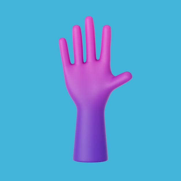 3d rendering of hand gesture