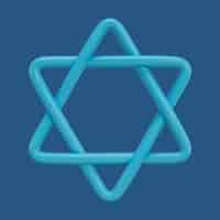 Free PSD 3d rendering of hanukkah judaism icon