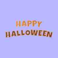 Free PSD 3d rendering of happy halloween text