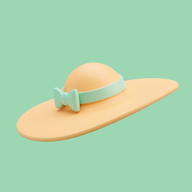 3d rendering of hat travel icon