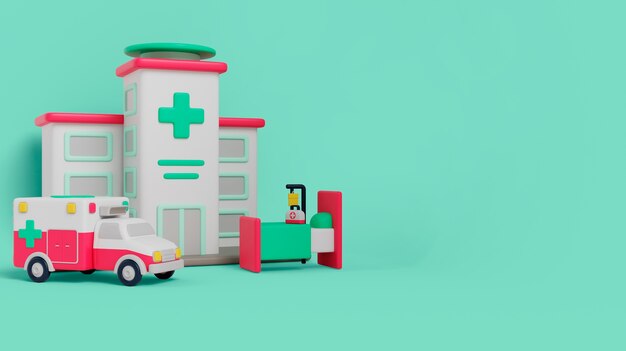 3d rendering of healthcare sales background