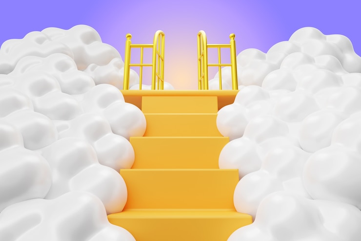 免費 PSD 3d 映射的天空圖像