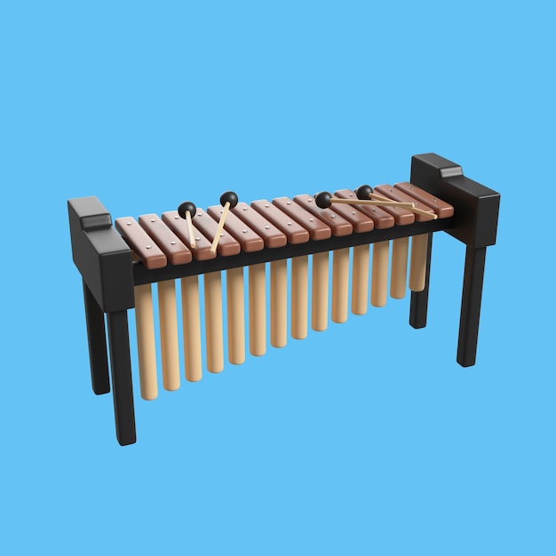 Free PSD 3d rendering of icon instrument