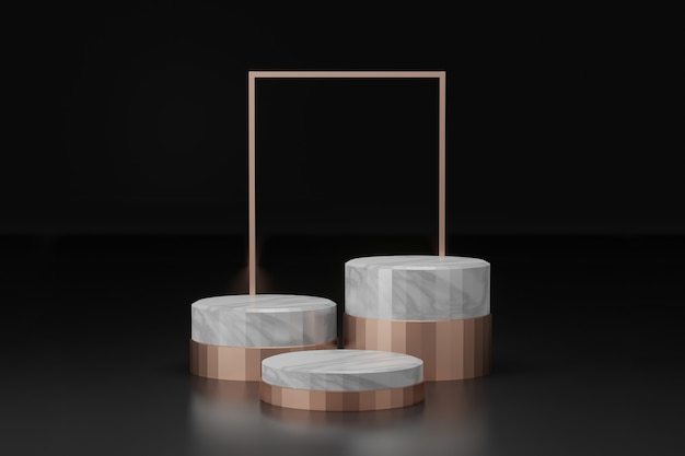 Download Premium PSD | 3d rendering stage display background mockup for scene creator