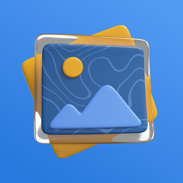 3d rendering of interface tool icon