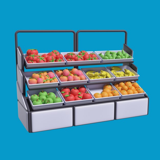 3d rendering of item used when shopping