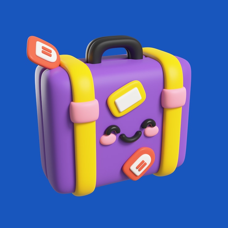 Free PSD 3d rendering on kawaii summer icon