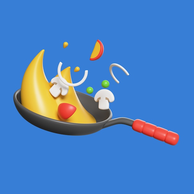 Free PSD 3d rendering of kitchen tool  icon