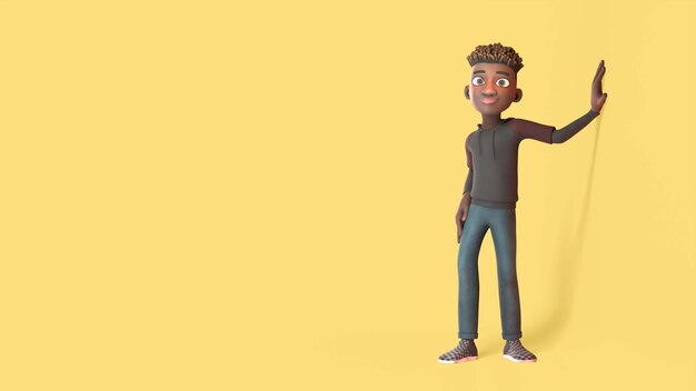 壁の近くのマイクの3Dレンダリング