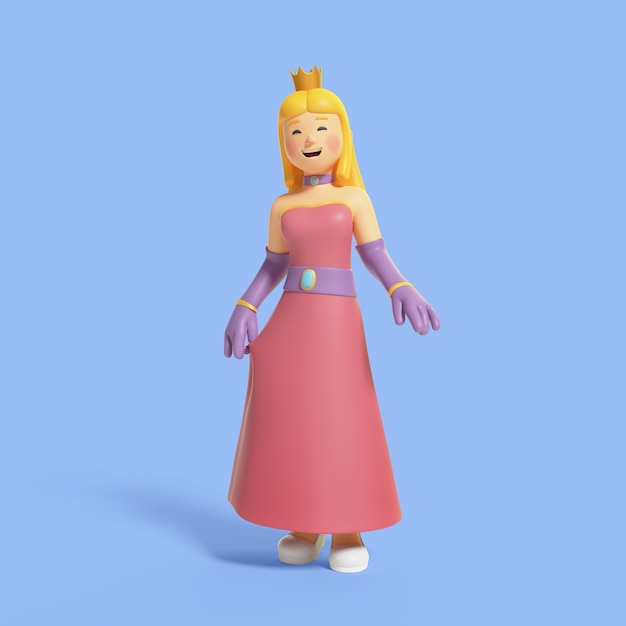 PSD gratuito rendering 3d del carattere della monarchia