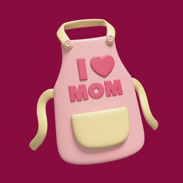 Free PSD 3d rendering of mothers day icon