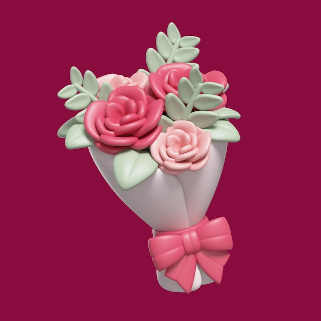 Free PSD 3d rendering of mothers day icon