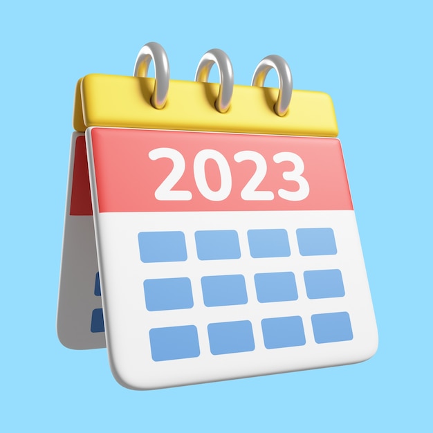 3d rendering of new year icon