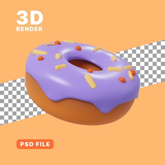 3d-рендеринг значка пончик