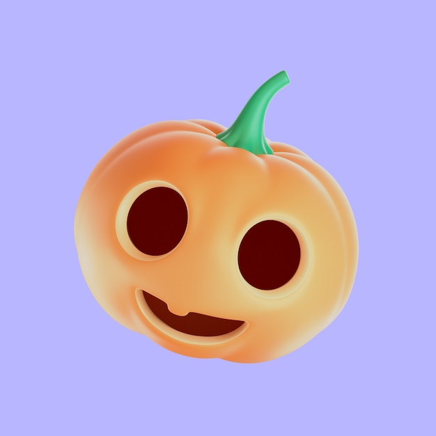 Бесплатный PSD 3d-рендеринг значка хэллоуина jack o lantern