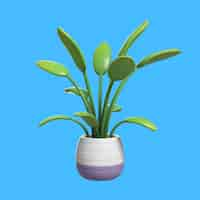 無料PSD 植物アイコンの 3d レンダリング