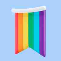 Бесплатный PSD 3d-рендеринг символа гордости