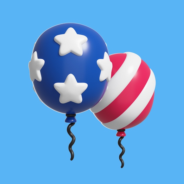 無料PSD アメリカのアイコンの 3 d レンダリング