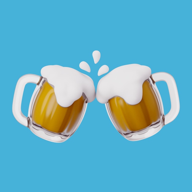 Free PSD 3d rendering of oktoberfest icom