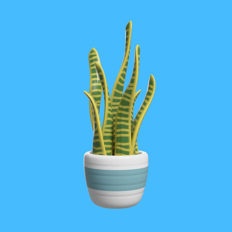 Free PSD 3d rendering of plant icon