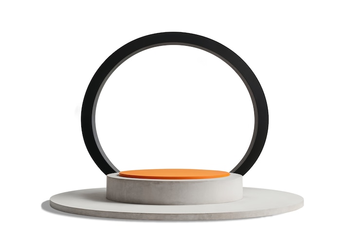 Free PSD 3d rendering of podium isolated