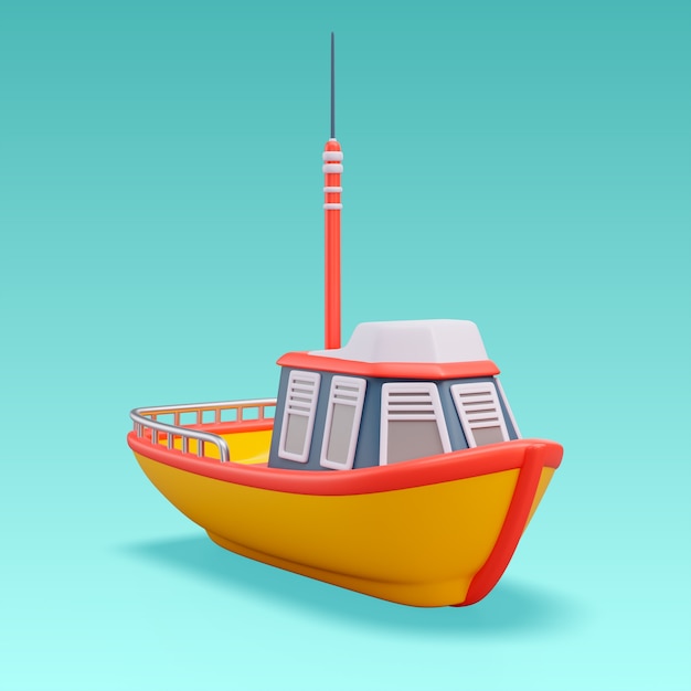 3D レンダリングの海と海のアイコン