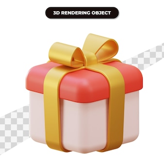 3d 렌더링 간단한 선물 상자 그림
