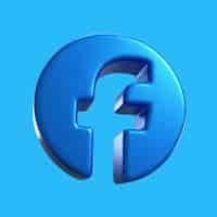 Free PSD 3d rendering of social media icon