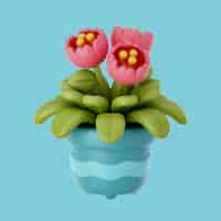 Free PSD 3d rendering of  spring icon