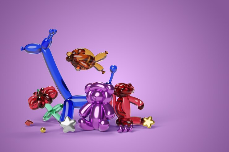 無料PSD 3dレンダリング 静物風船モデリング