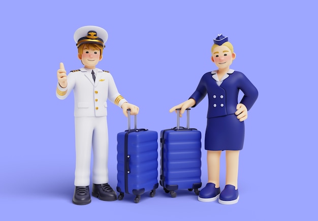 3d rendering of  transport profession character