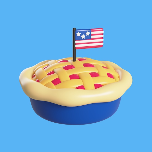 Free PSD 3d rendering of usa icon