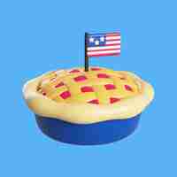 Free PSD 3d rendering of usa icon