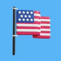 Free PSD 3d rendering of usa icon