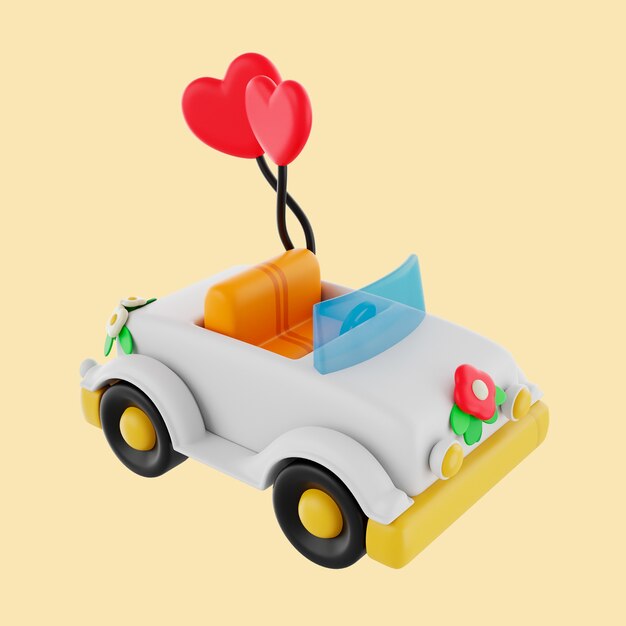 3d rendering of wedding icon