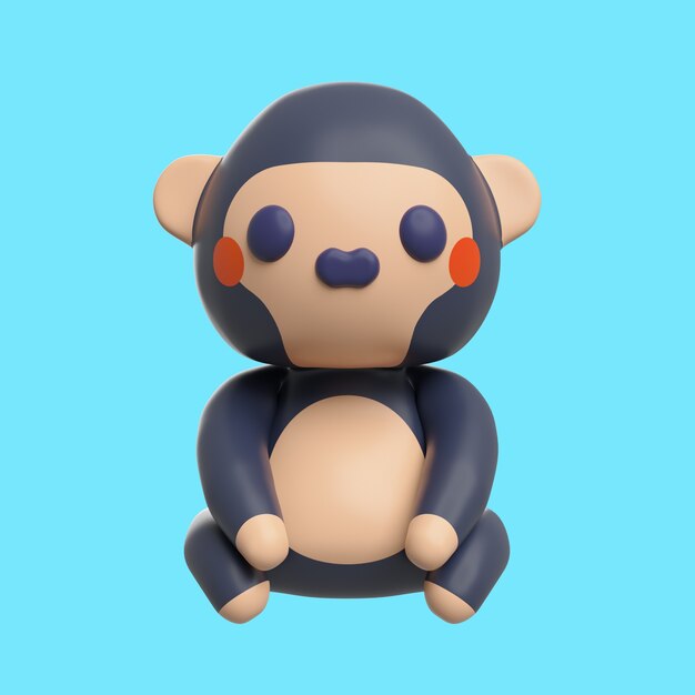야생 동물의 3d 렌더링