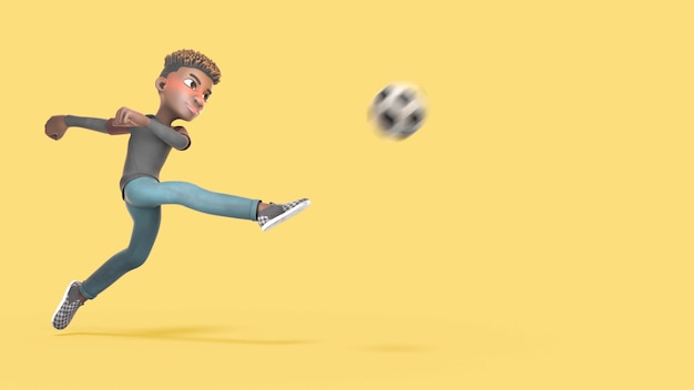 3d rending of mike playing sport