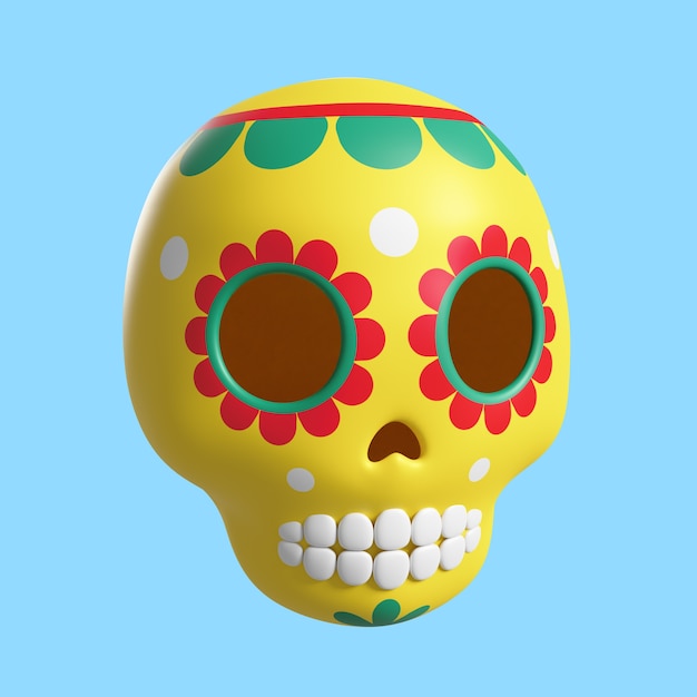 멕시코 아이콘 디자인의 3d 렌더링