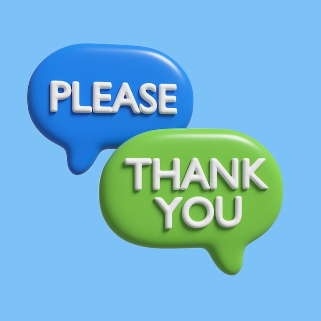 Free PSD 3d rules icon with please thank you signs