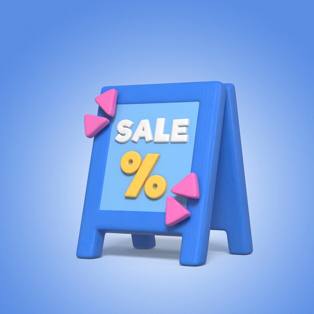 3d sale signboard