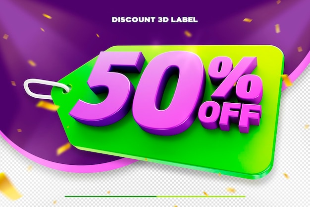 Free PSD 3d sales discount price tag for composition 50 percent