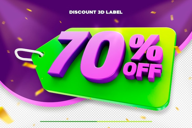 Free PSD 3d sales discount price tag for composition 70 percent