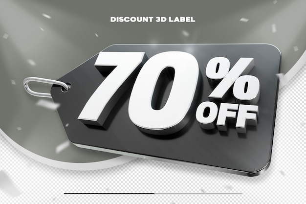 3d sales discount price tag for composition 70 percent