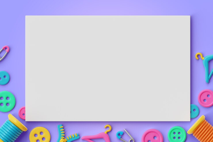 Free PSD 3d sewing blank banner background