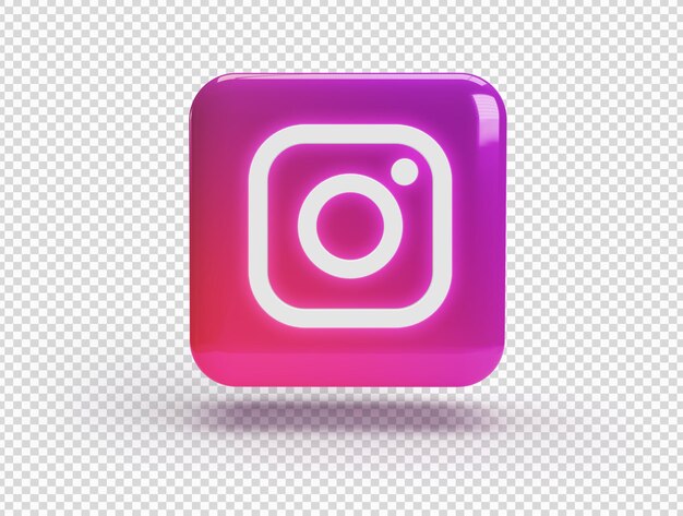 Instagram 로고가 있는 3D 광장